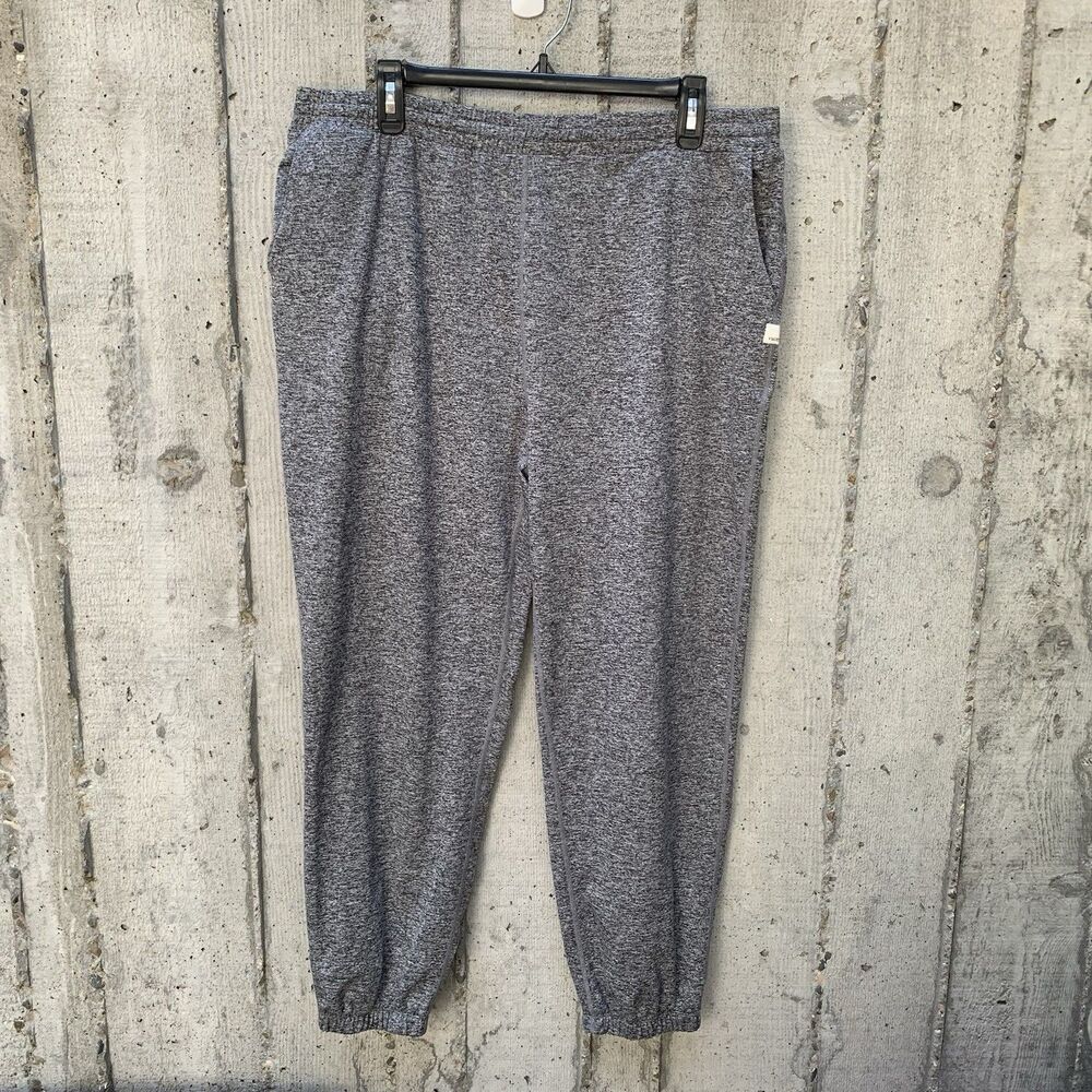 Vuori Women's Boyfriend Jogger Sweatpants Heather Grey Loungewear Athleisure XL